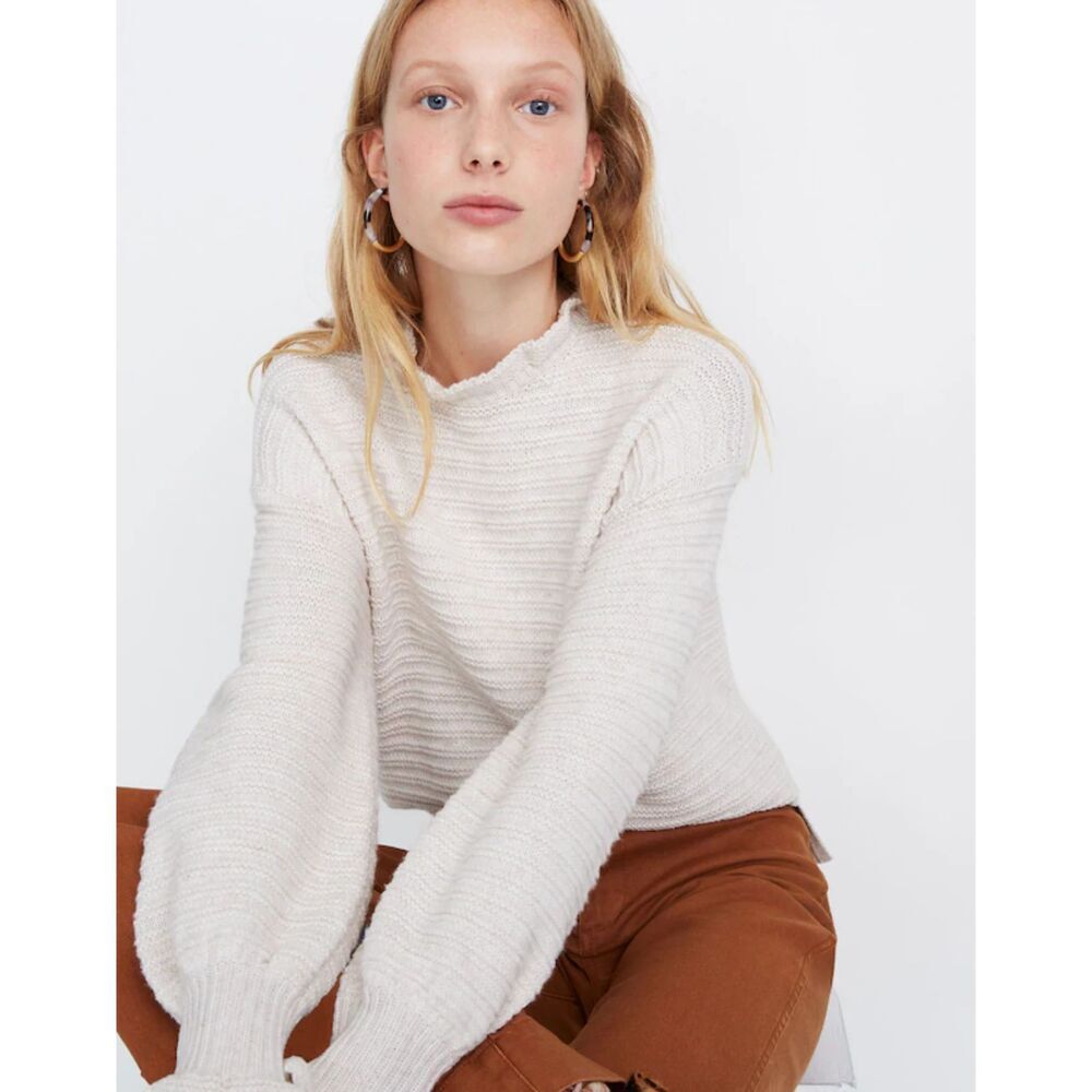 Madewell cropped turtleneck knit sweater